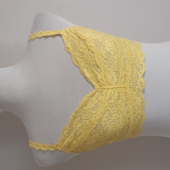 Cosabella Yellow Never Say Never Sweetie Unlined Lace Bralette Size Small - Picture 1 of 7